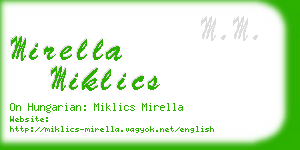 mirella miklics business card